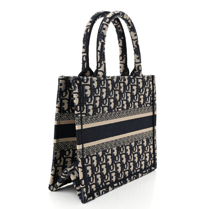 Christian Dior Oblique Small Book Tote Blue Multicolor 3 of 10