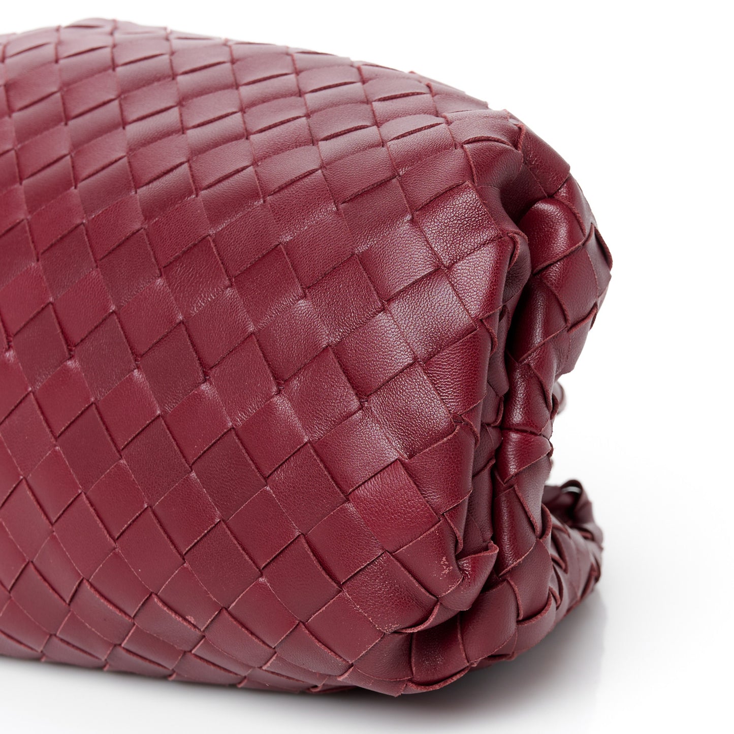 Nappa Maxi Intrecciato The Pouch Oversized Clutch Bordeaux