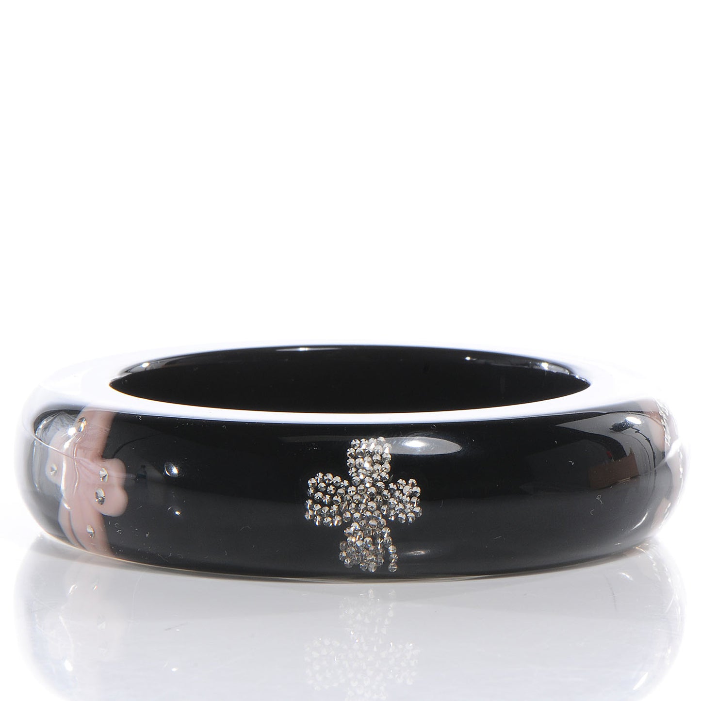 Resin Crystal CC Bangle Black