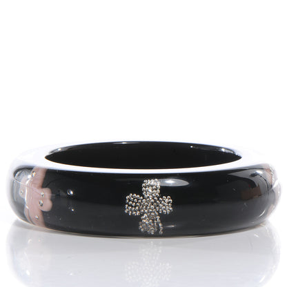 Chanel Resin Crystal CC Bangle Black 5 of 7