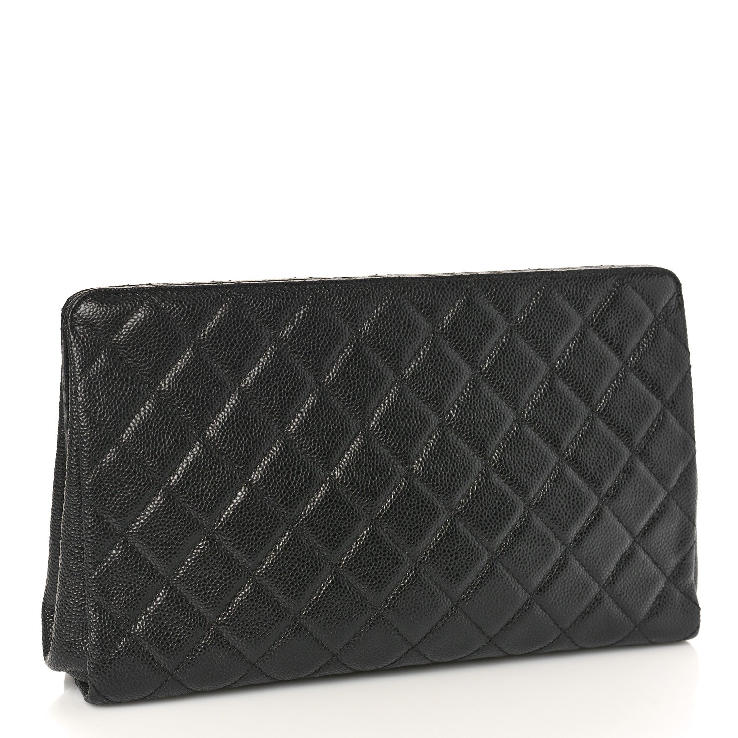 Chanel Caviar Quilted CC Large Clutch Black 3 of 10