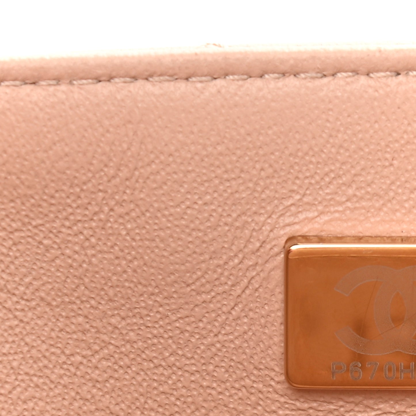 Lambskin Quilted Mini Rectangular Flap Beige