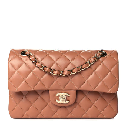 Chanel Lambskin Quilted Small Double Flap Brown 1 of 11