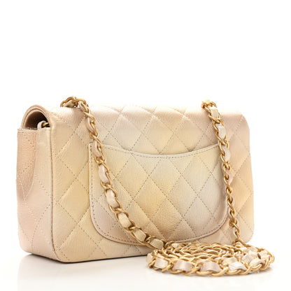 Chanel Metallic Goatskin Quilted Mini Rectangular Flap Gold 3 of 10