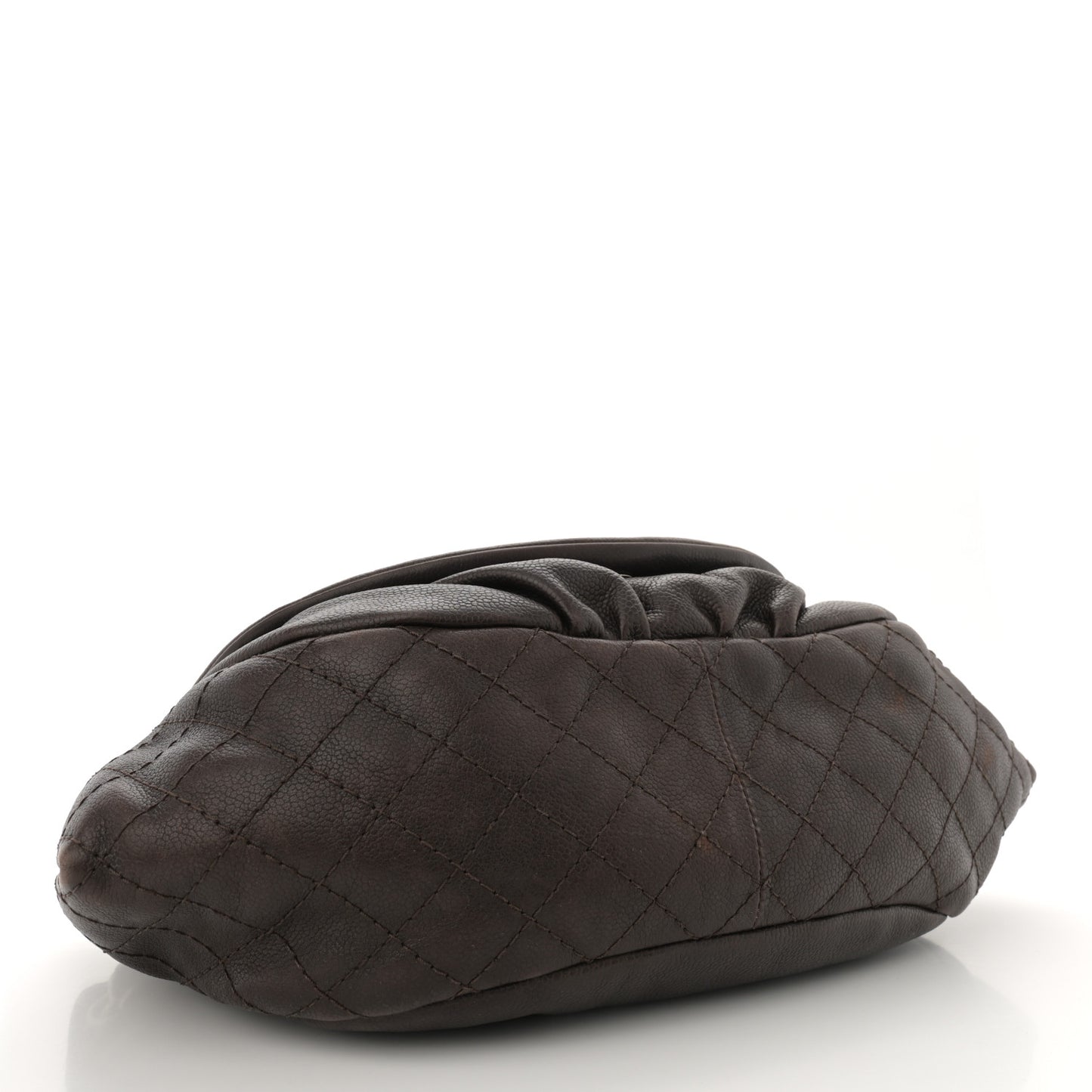 Caviar Large Half Moon Flap Brown