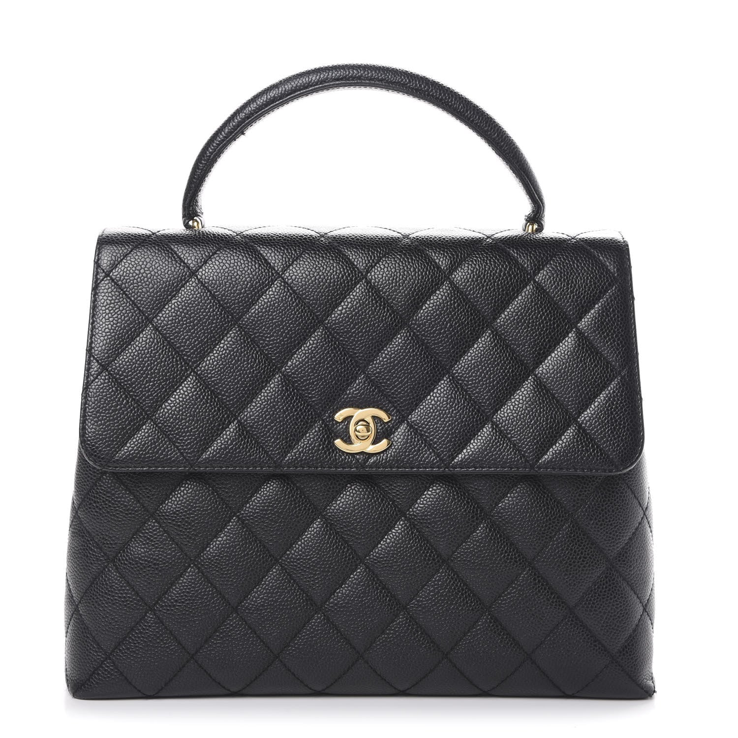 Chanel Caviar Quilted Jumbo Kelly Flap Black 1 of 12