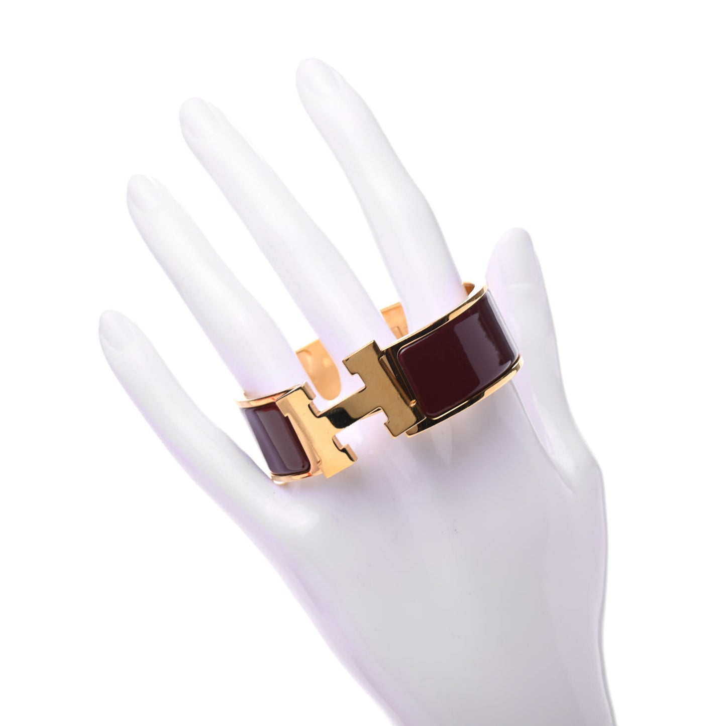 Enamel Wide Clic Clac H Bracelet PM Rouge H