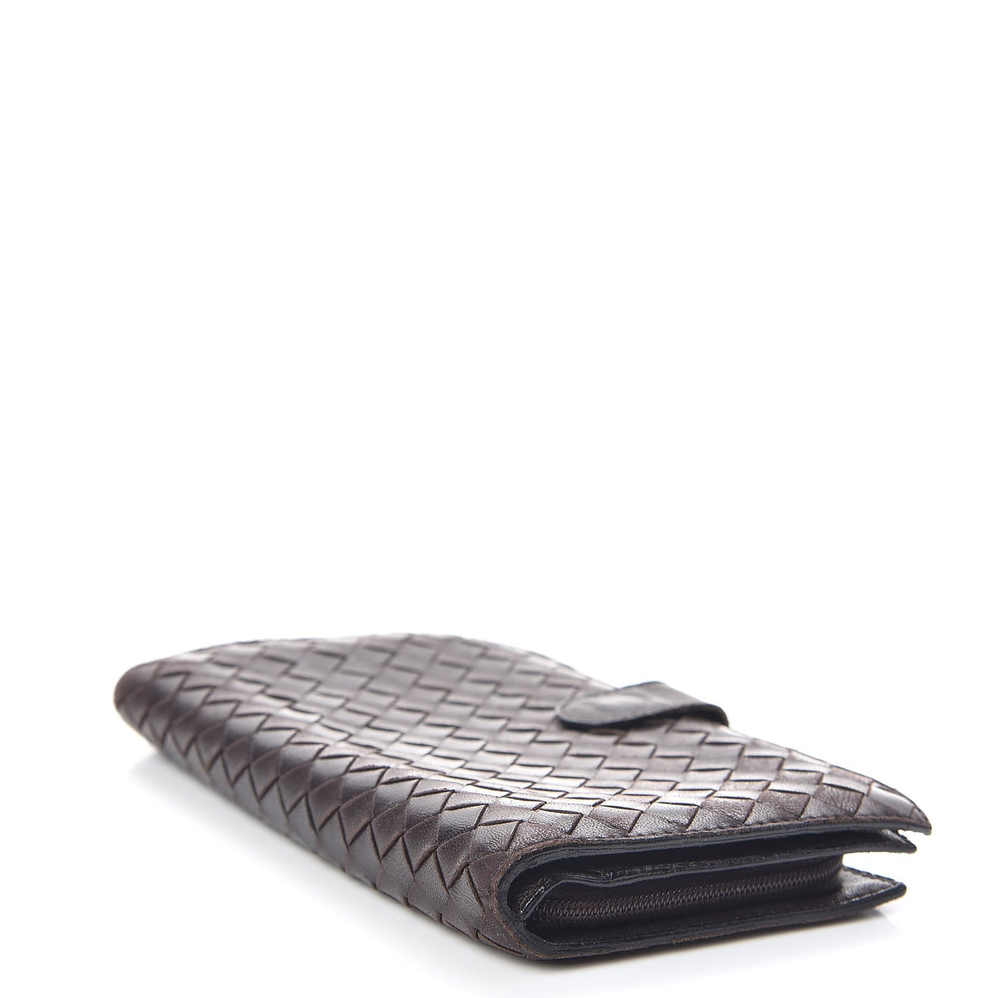 Nappa Intrecciato Continental Wallet Ebano