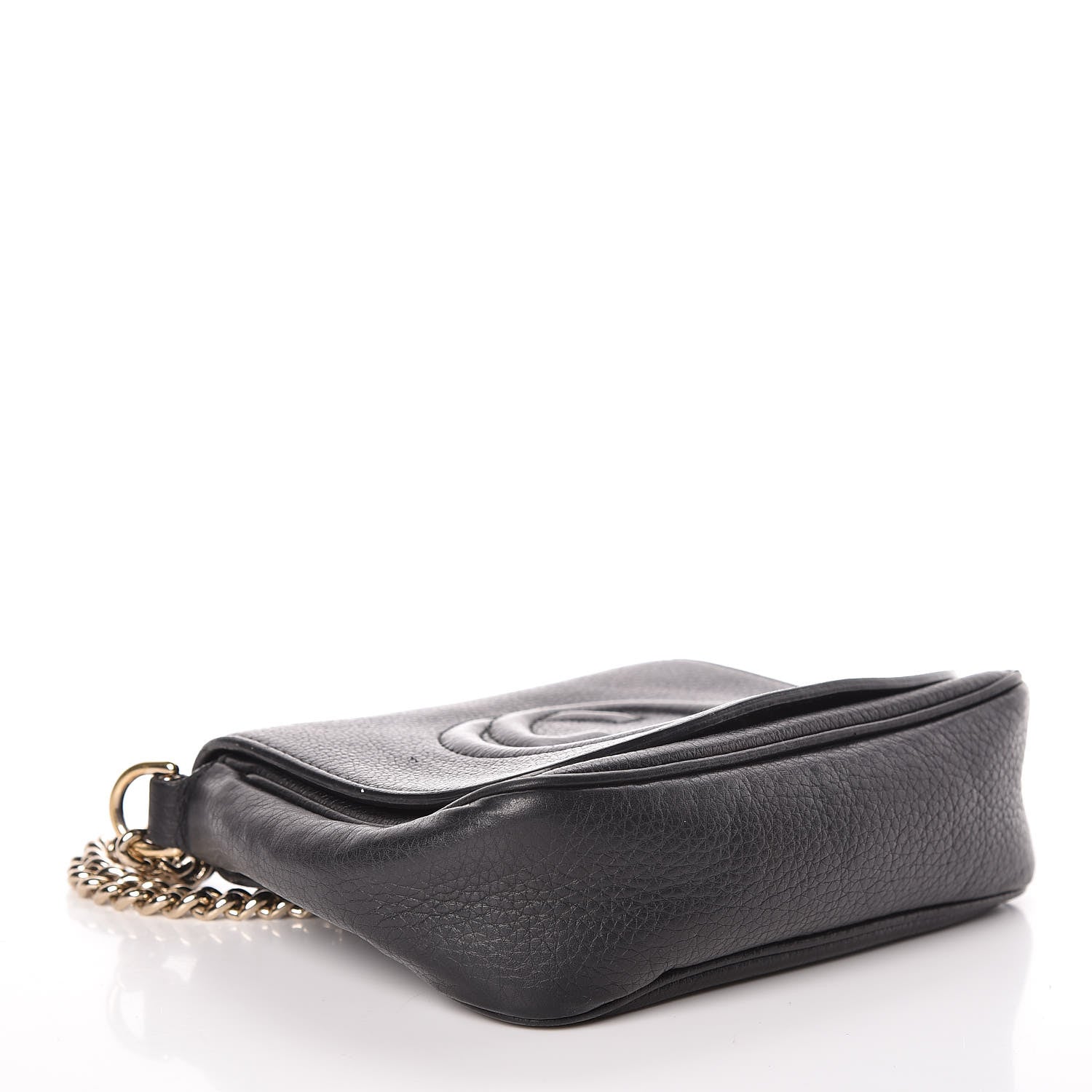 Gucci Pebbled Calfskin Small Soho Flap Crossbody Black 4 of 10