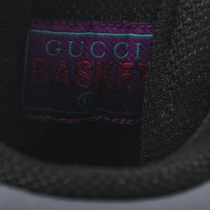 Gucci Demetra GG Supreme Monogram Mens Basket High Top Sneakers 10 Black Beige Ebony Grey 8 of 9