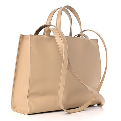 Telfar Vegan Leather Medium Shopping Bag Cream 3 of 8