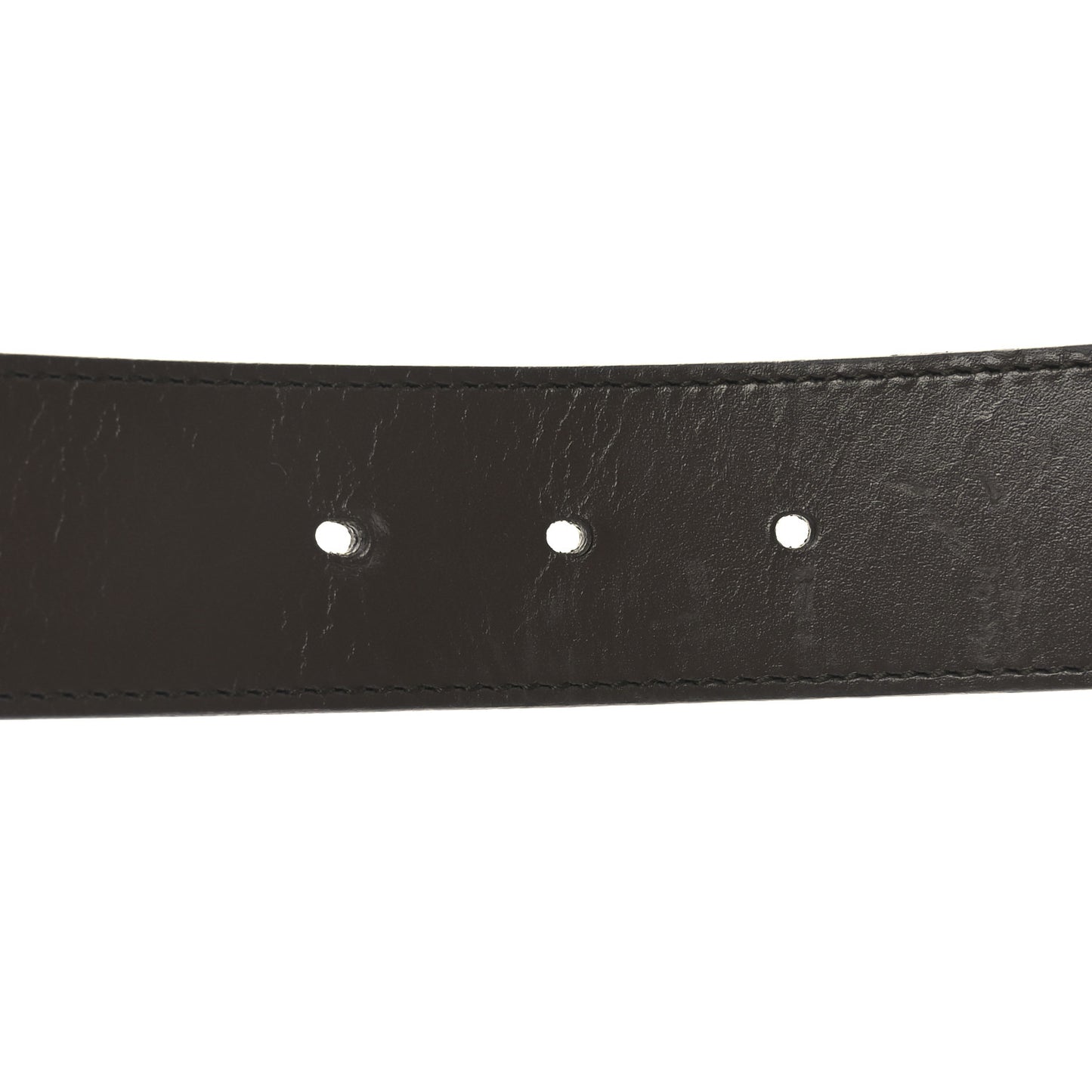 GG Supreme Monogram Plutone Calfskin Double G Reversible 37mm Belt 115 46 Beige Ebony New Acero