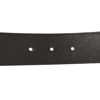Gucci GG Supreme Monogram Plutone Calfskin Double G Reversible 37mm Belt 115 46 Beige Ebony New Acero 4 of 6