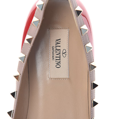 Valentino Garavani Patent Nappa Rockstud Ballerina Flats 38 Rosso Valentino Poudre 5 of 7