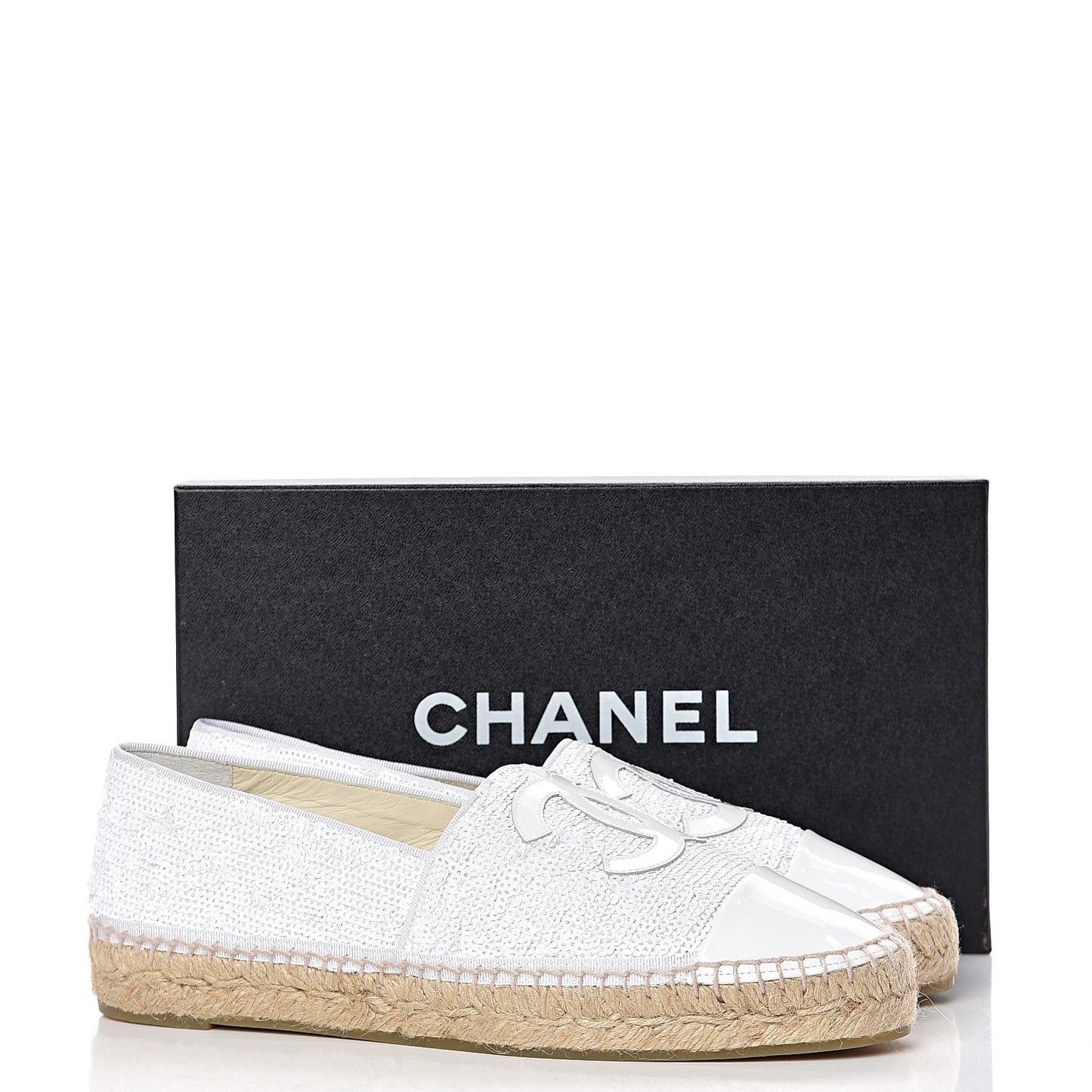 Patent Sequin CC Espadrilles 40 White