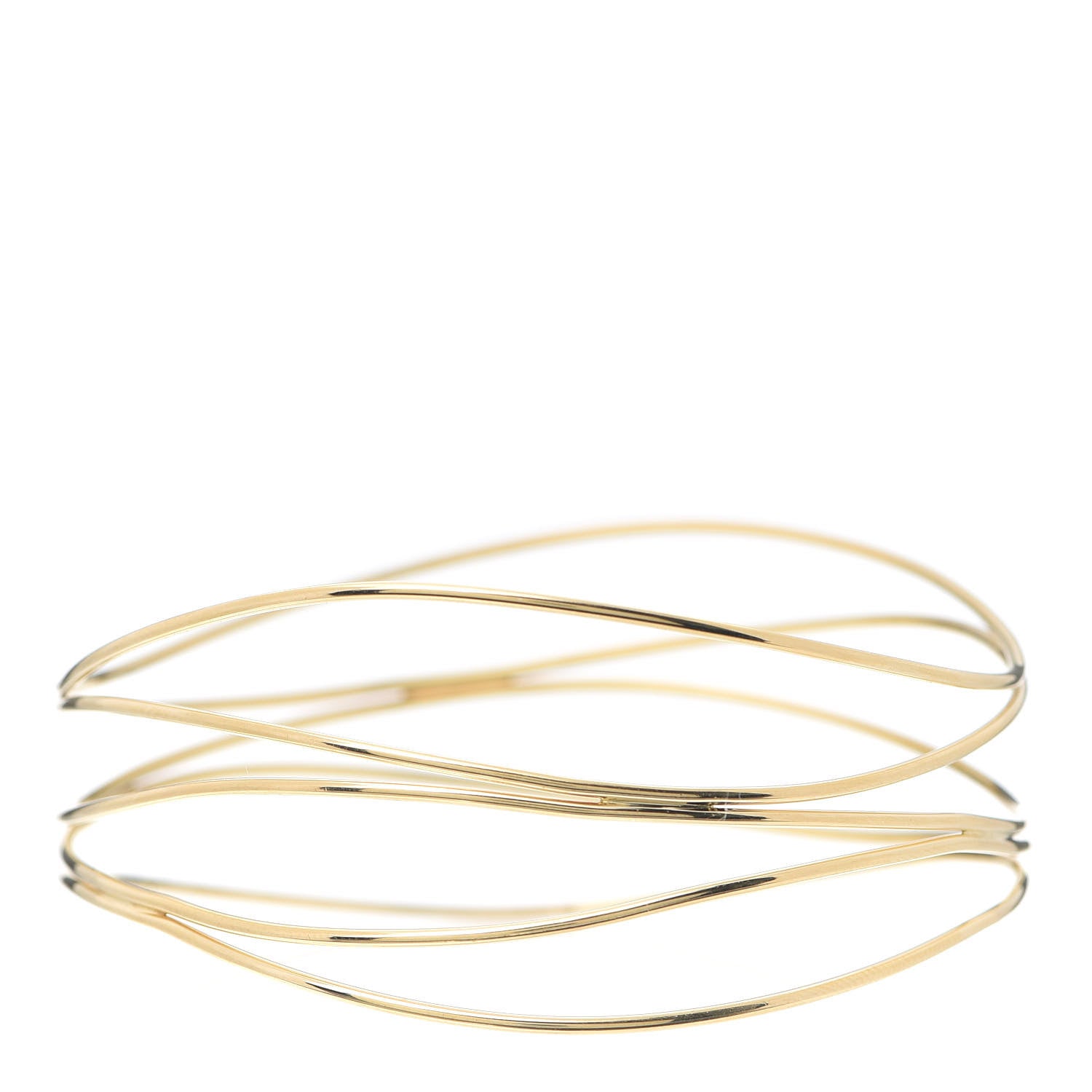 Tiffany 18K Yellow Gold Elsa Peretti Wave Five-Row Bracelet 1 of 5