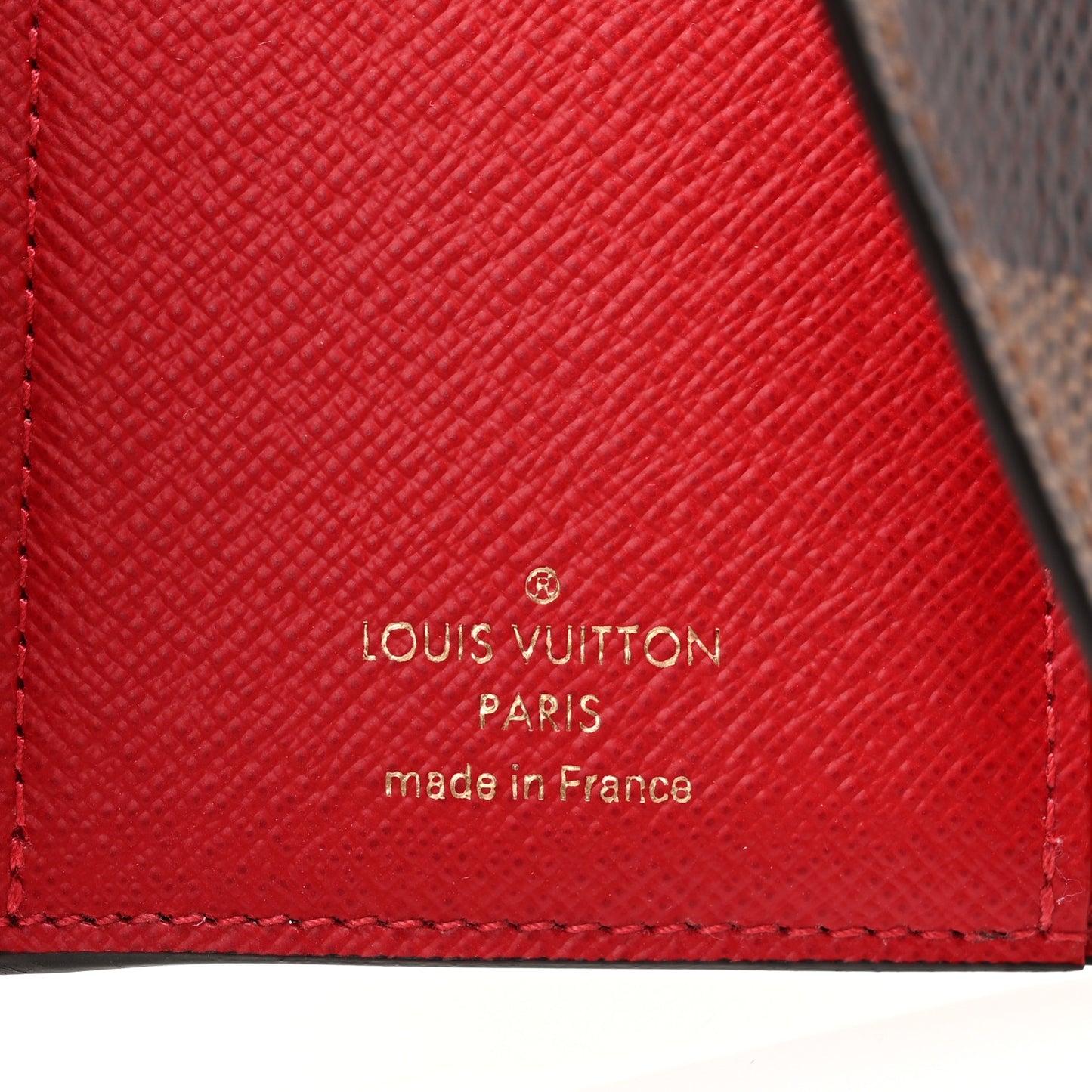 Damier Ebene Victorine Wallet Cherry
