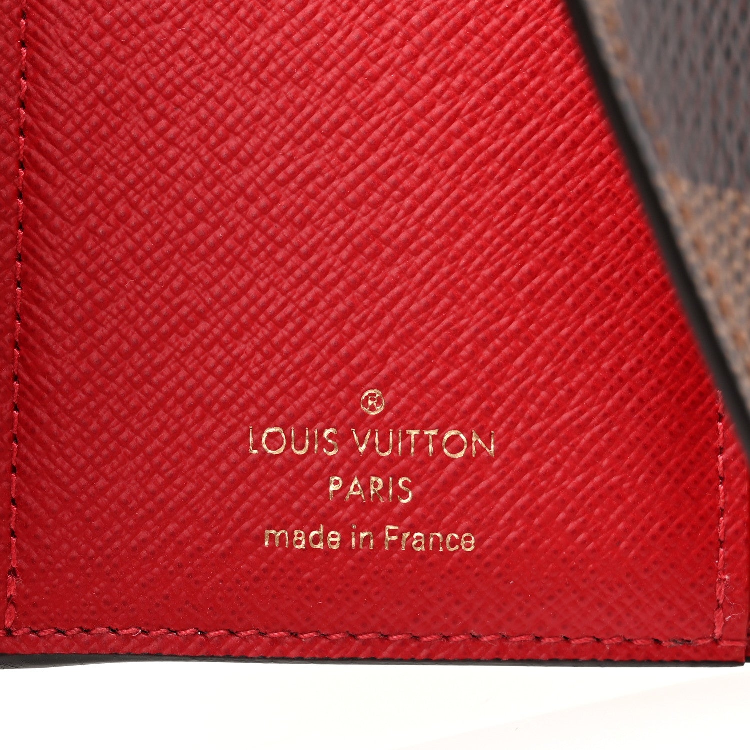 Louis Vuitton Damier Ebene Victorine Wallet Cherry 6 of 7