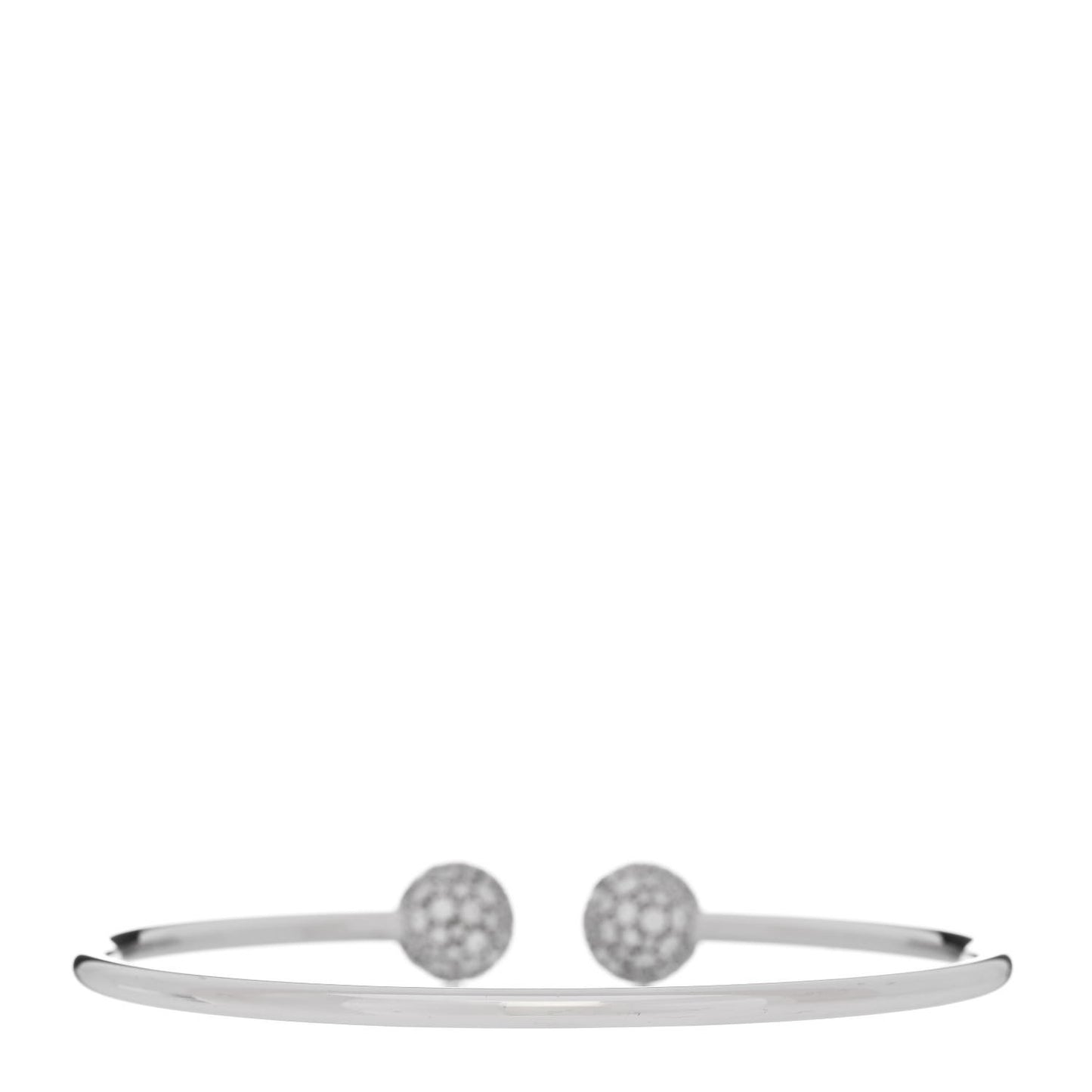 18K White Gold Diamond HardWear Ball Wire Bracelet