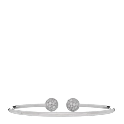 Tiffany 18K White Gold Diamond HardWear Ball Wire Bracelet 2 of 4