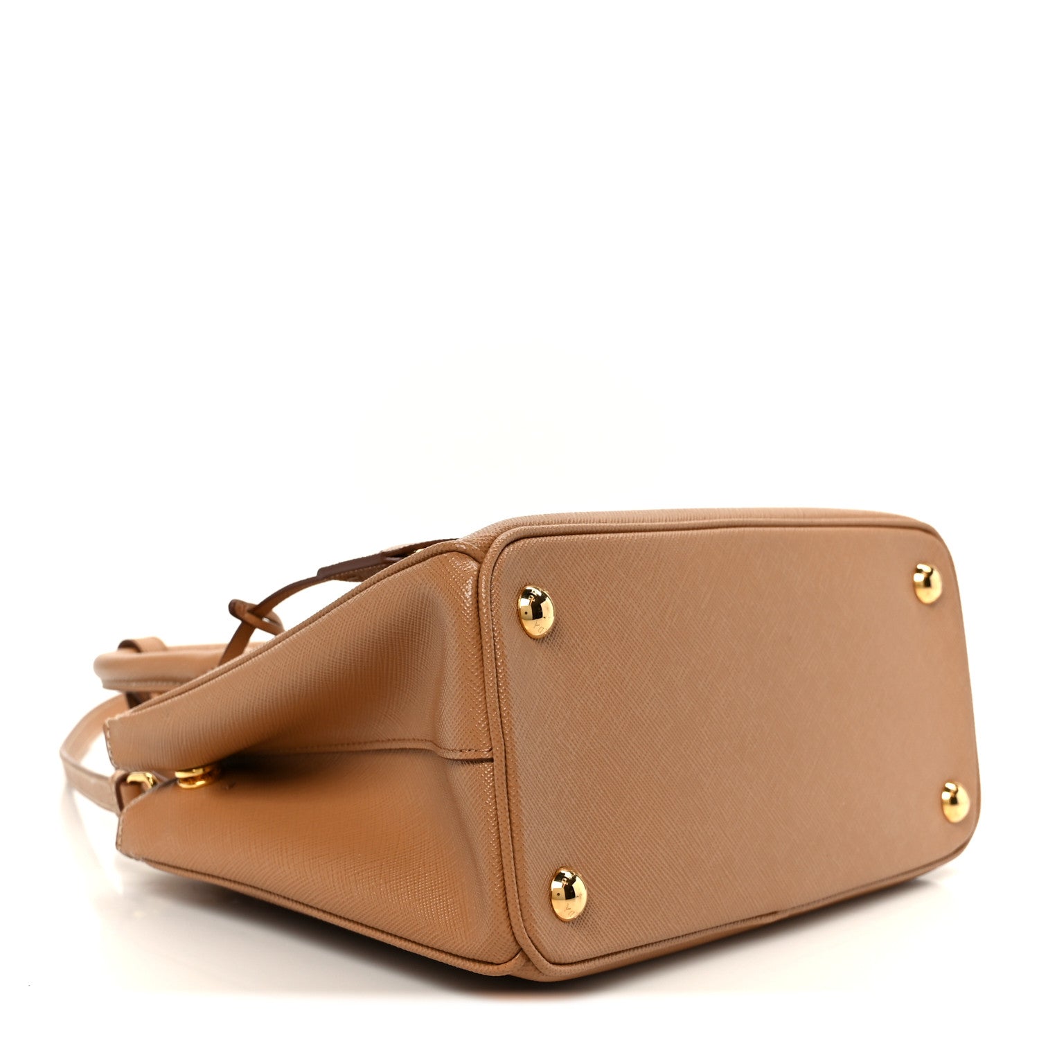 Prada Saffiano Mini Galleria Double Zip Tote Caramel 4 of 10