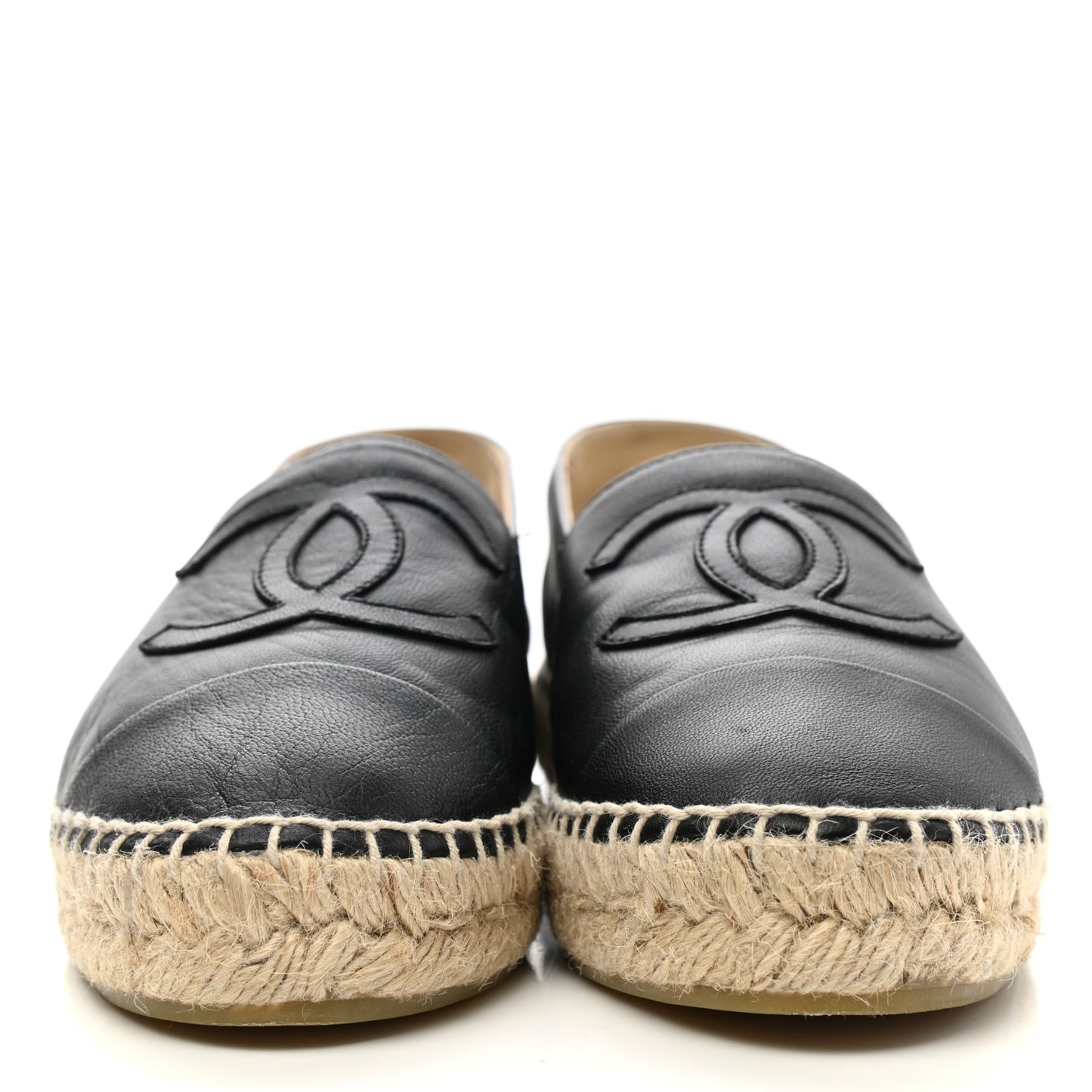 Lambskin CC Espadrilles 36 Black