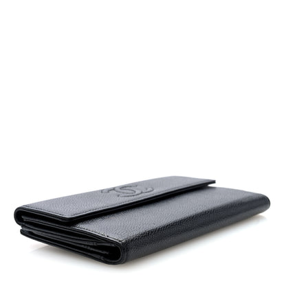Chanel Caviar Timeless CC Large Gusset Flap Wallet Black 4 of 7