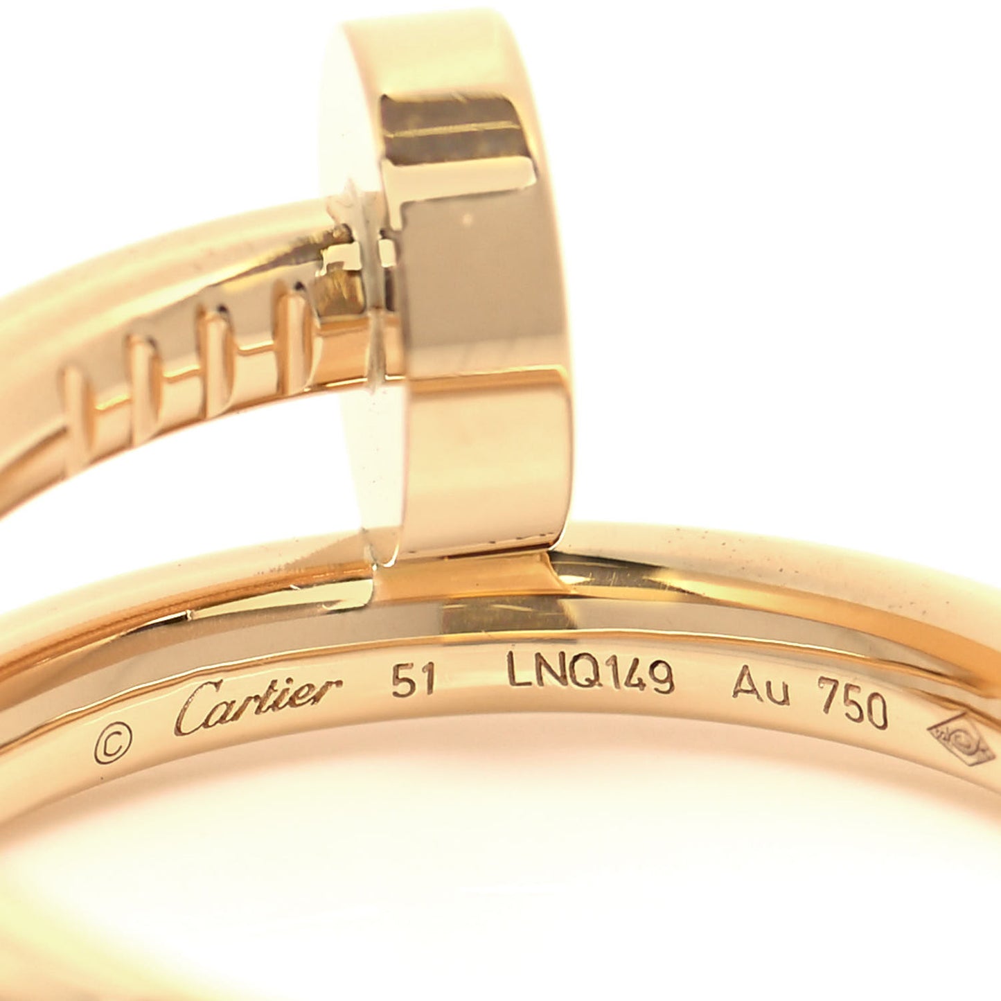 18K Yellow Gold Juste Un Clou Ring 51 5.75