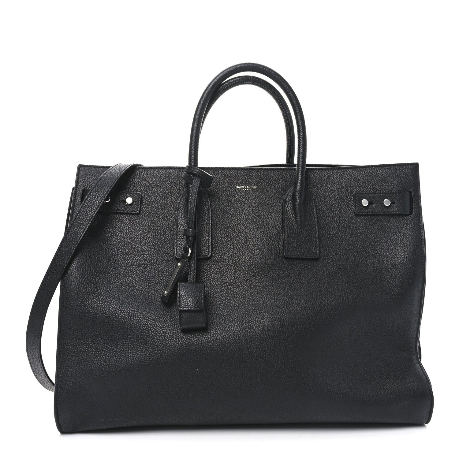 Saint Laurent Grained Calfskin Large Souple Sac De Jour Black 1 of 11