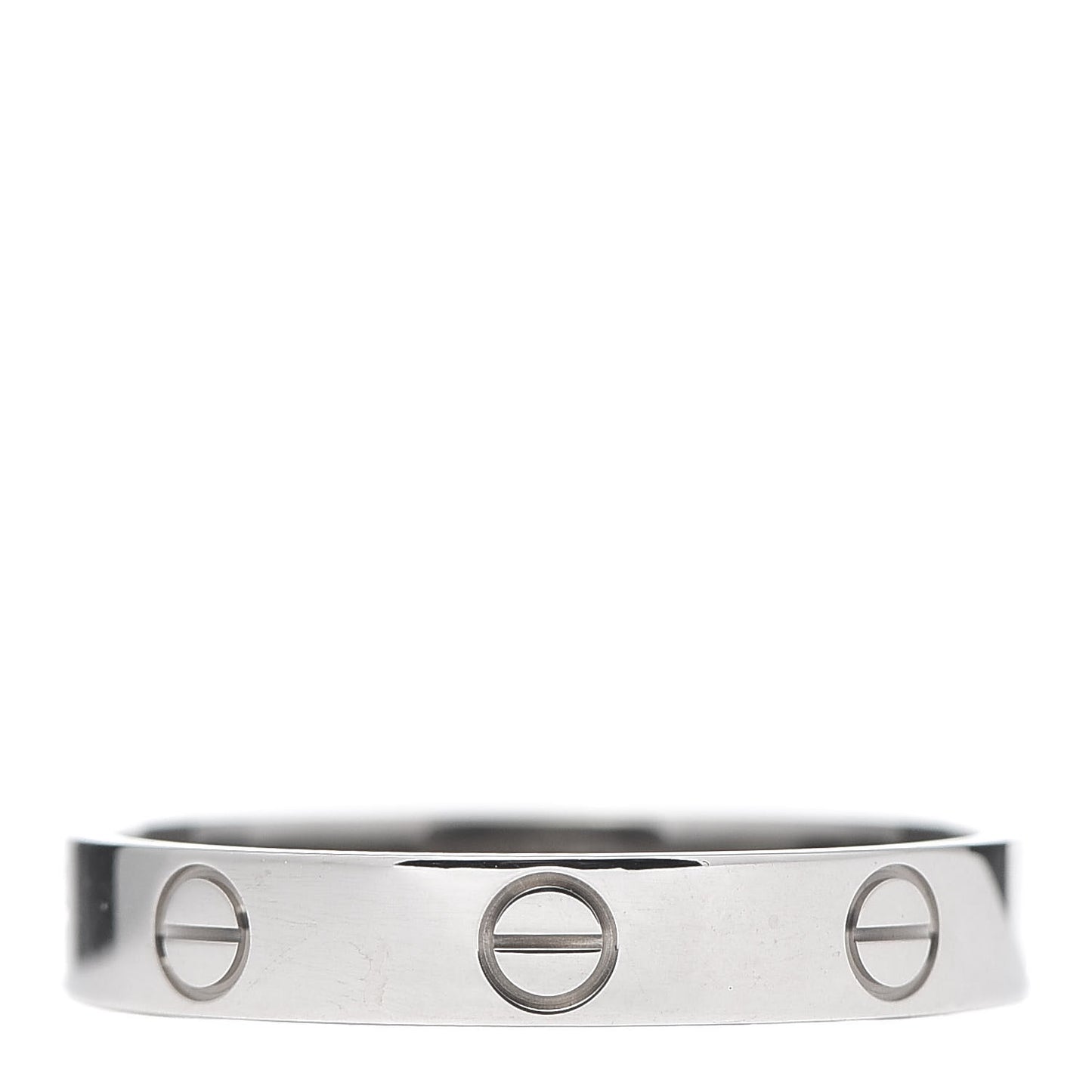 18K White Gold 3.5mm LOVE Wedding Band Ring 58 8.25