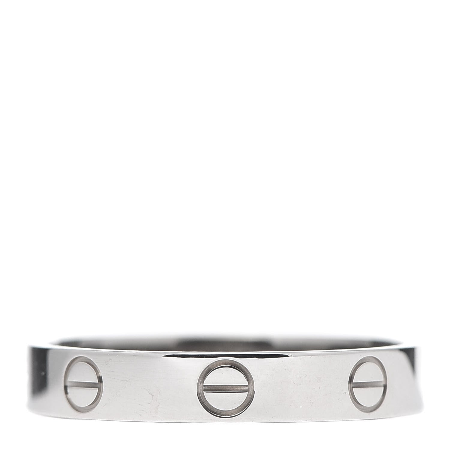 Cartier 18K White Gold 3.5mm LOVE Wedding Band Ring 58 8.25 1 of 5