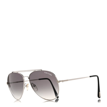 Tom Ford Indiana Aviator Sunglasses TF497 Silver 1 of 8