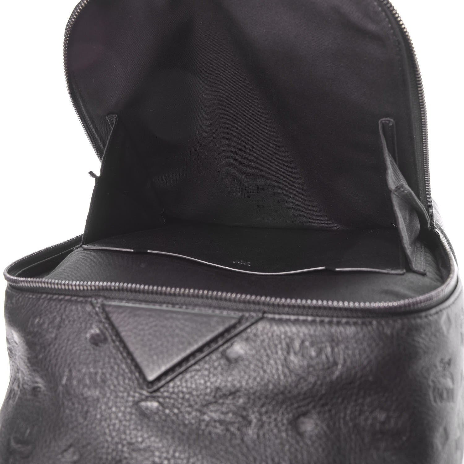 MCM Calfskin Ottomar Monogram Duke Backpack Black 7 of 13