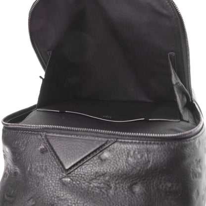 MCM Calfskin Ottomar Monogram Duke Backpack Black 7 of 13