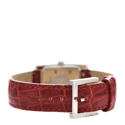 Fendi Stainless Steel Alligator Diamond Bezel Mother of Pearl 22mm Quartz Watch Red 3 of 5