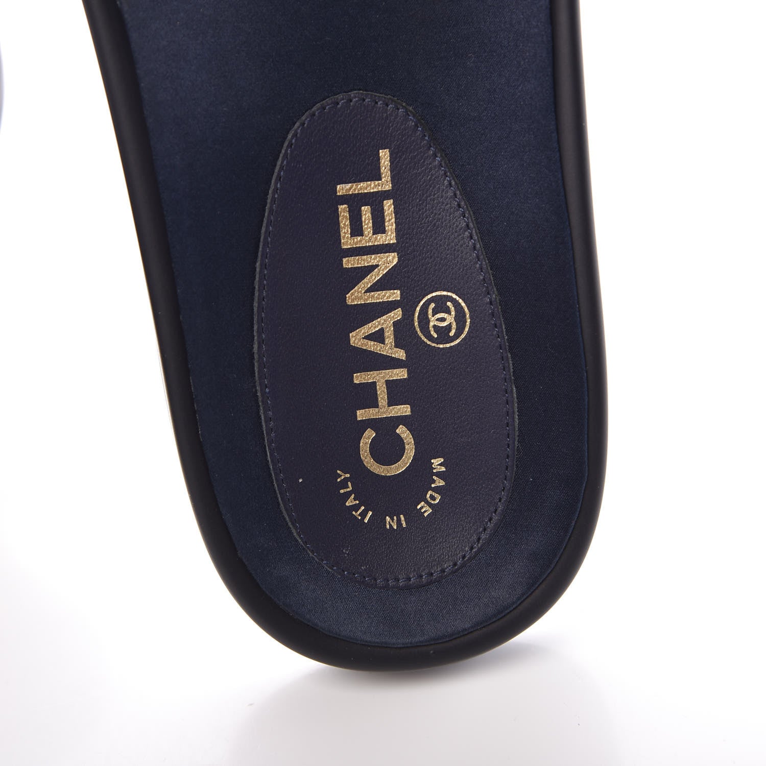 Chanel Canvas Chain Flat Sandals 40 Marine 8 of 11