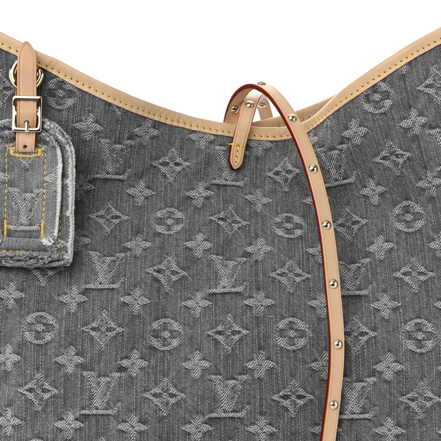 Louis Vuitton Monogram Denim CarryAll MM Washed Grey 8 of 10