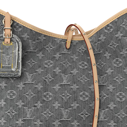 Louis Vuitton Monogram Denim CarryAll MM Washed Grey 8 of 10