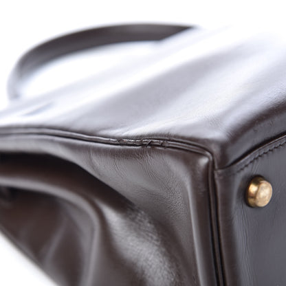 Hermes Box Kelly Retourne 32 Chocolate 43 of 64