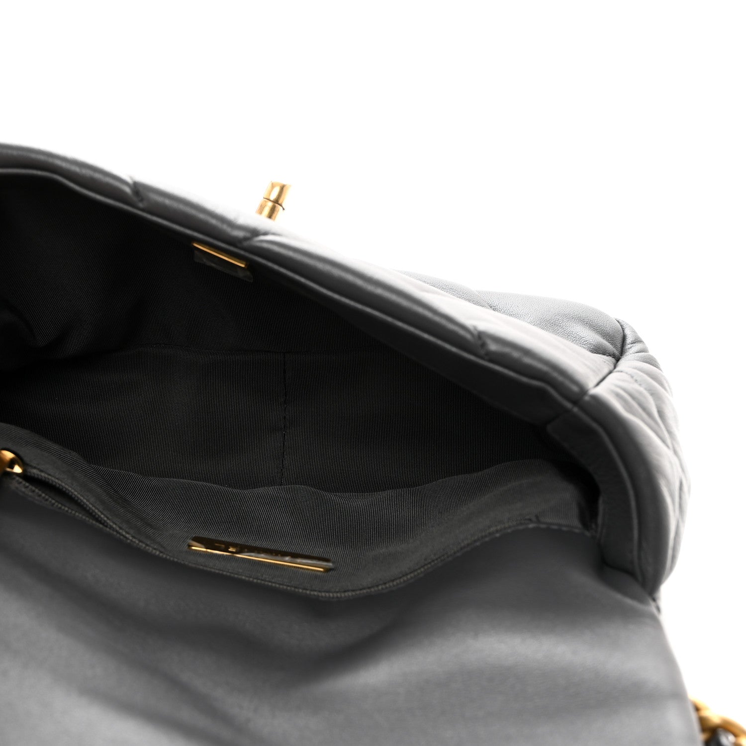 Chanel Lambskin Quilted Medium Chanel 19 Flap Dark Grey 5 of 10