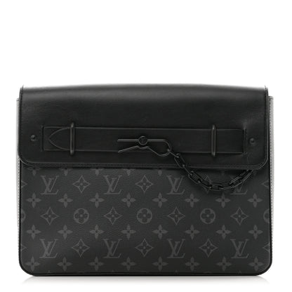 Louis Vuitton LOUIS VUITTON Monogram Eclipse Pochette Steamer 1 of 7