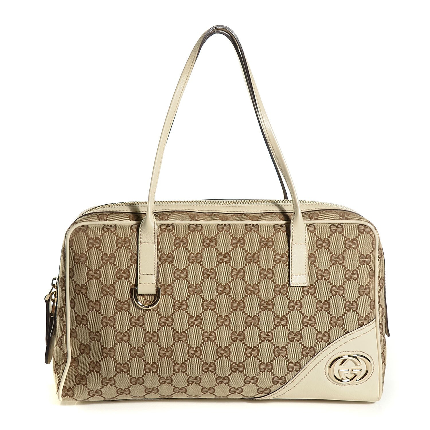Gucci Monogram New Britt Medium Boston Off White 1 of 9