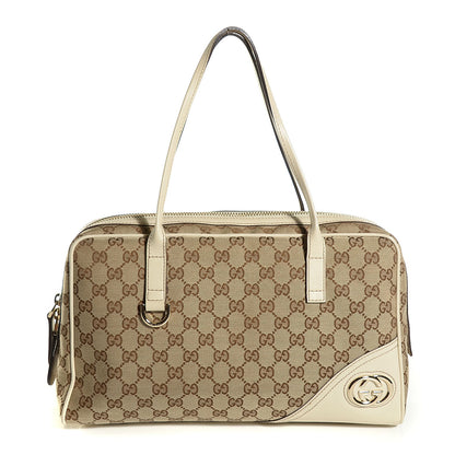 Gucci Monogram New Britt Medium Boston Off White 1 of 9