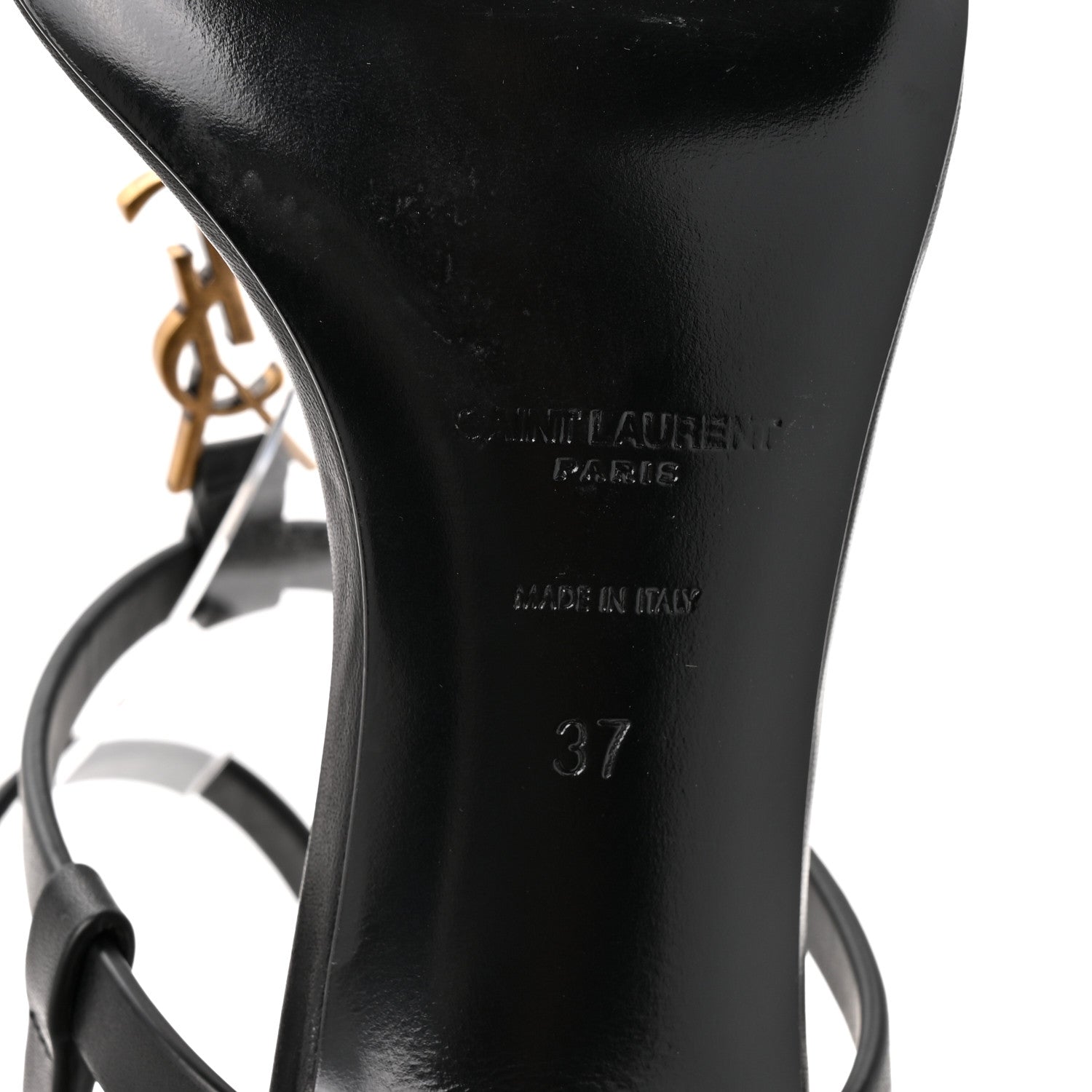 Saint Laurent Calfskin Cassandra 60 Sandals 37 Black 7 of 10