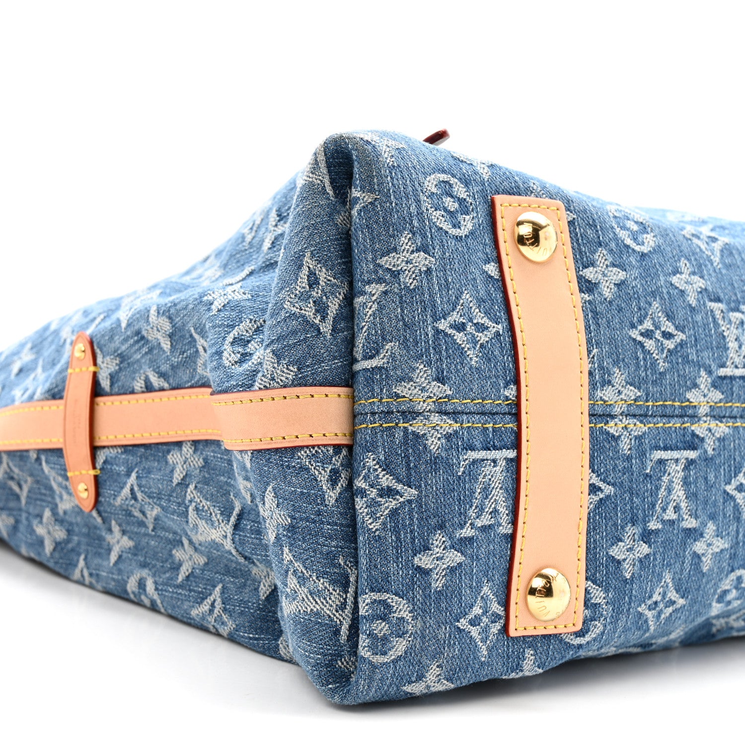 Louis Vuitton Monogram Denim CarryAll MM Blue 8 of 11