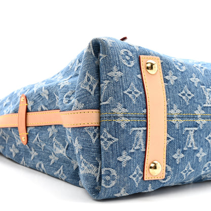 Louis Vuitton Monogram Denim CarryAll MM Blue 8 of 11