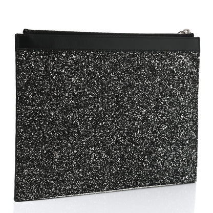 Saint Laurent Calfskin Glitter Zipped Tablet Holder Black 3 of 6