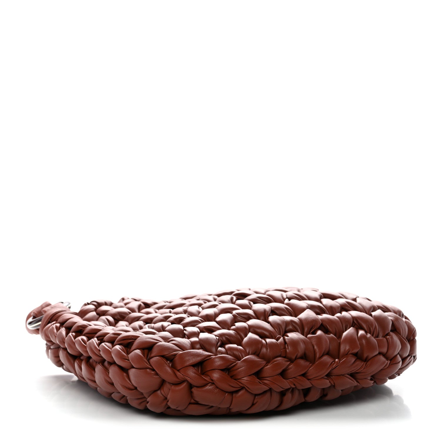 Chloe Lambskin Woven Wooden C Shoulder Bag Sepia Brown 5 of 11
