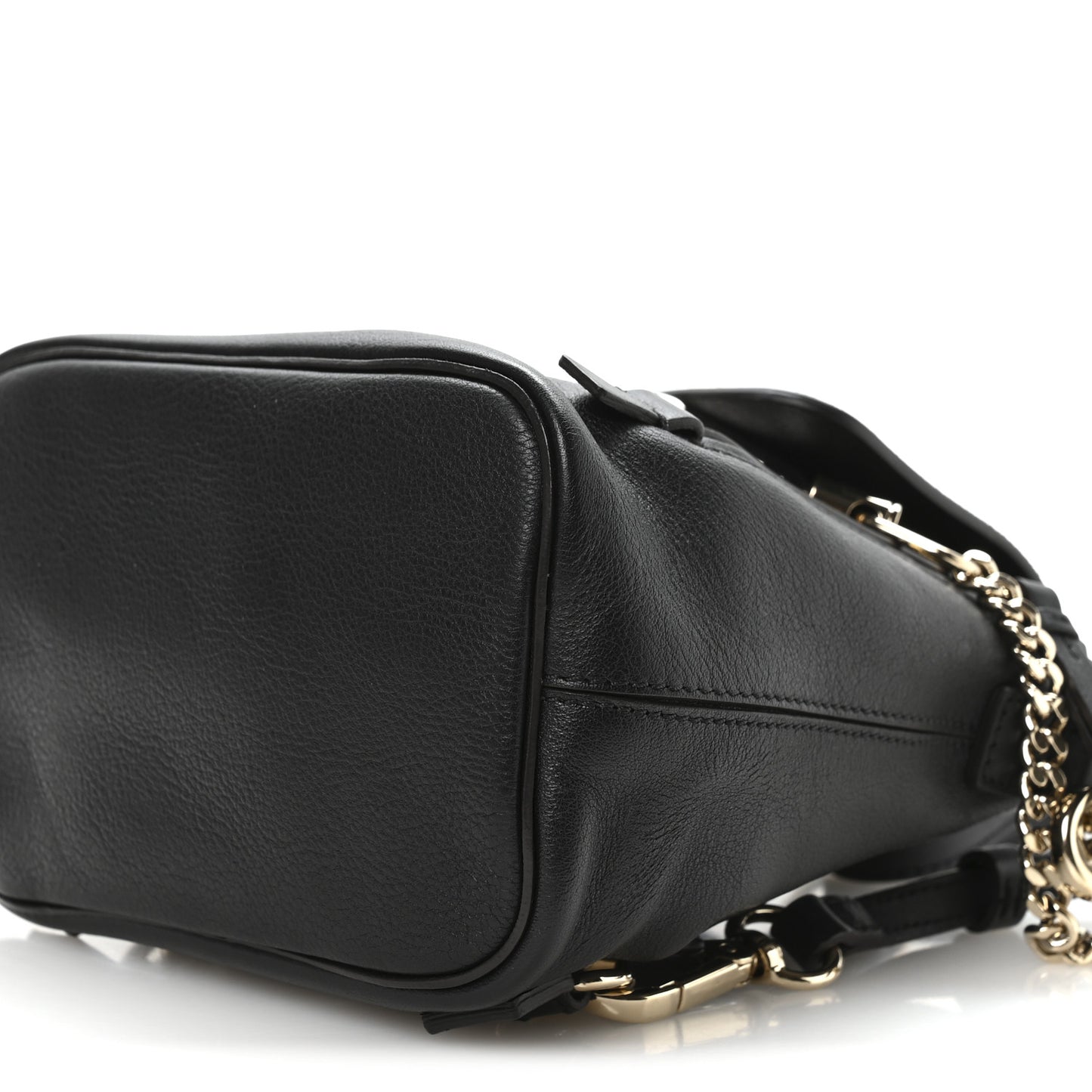 Suede Calfskin Mini Faye Backpack Black