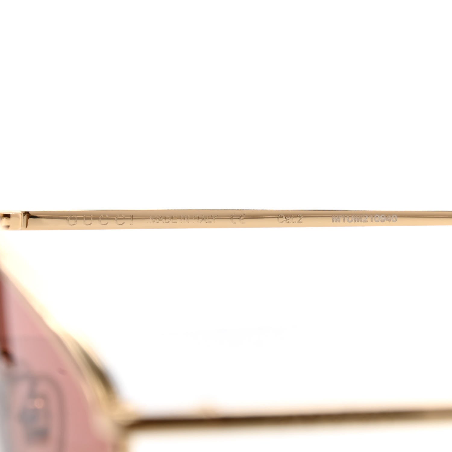 Gucci Square Frame GG0437SA Sunglasses Gold 5 of 9